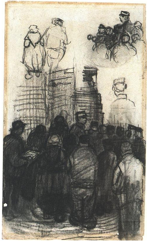 Vincent van Gogh Sketches for the Drawing of an Auction Drawing Vincent van Gogh's Sketches for the Drawing of an Auction Drawing