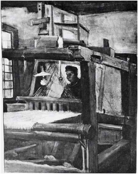 Vincent van Gogh Weaver Facing Left Watercolor Vincent van Gogh's Weaver Facing Left Watercolor