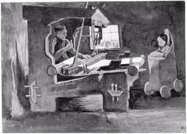 Vincent van Gogh Weaver Facing Right, Interior with One Window and High Chair Watercolor Vincent van Gogh's Weaver Facing Right, Interior with One Window and High Chair Watercolor