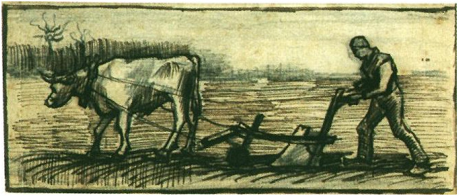 Vincent van Gogh's Ploughman Drawing
