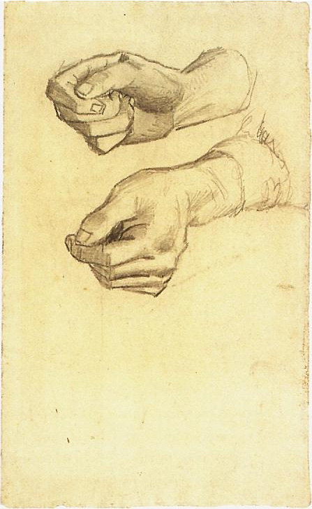 Vincent van Gogh Dos manos Drawing Vincent van Gogh's Dos manos Drawing