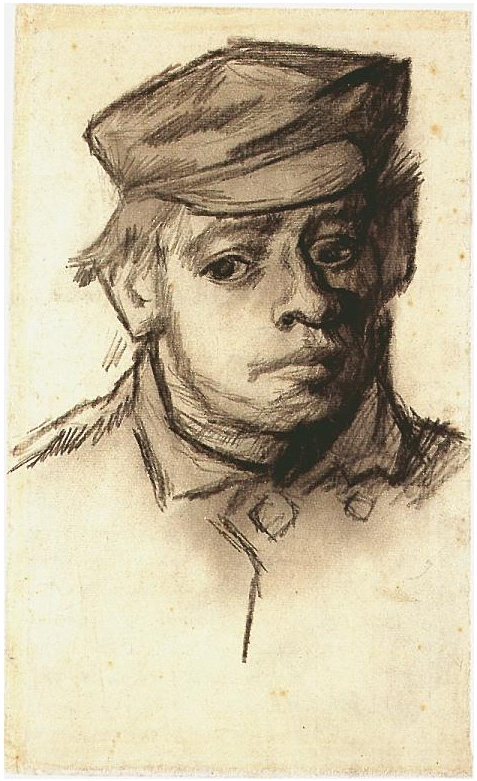 Vincent van Gogh Cabeza de un muchacho Drawing Vincent van Gogh's Cabeza de un muchacho Drawing
