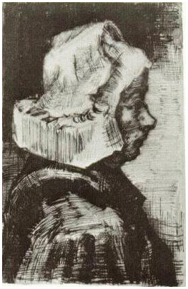 Vincent van Gogh Peasant Woman, Head Drawing Vincent van Gogh's Peasant Woman, Head Drawing