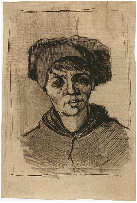 Vincent van Gogh Head of a Woman Drawing Vincent van Gogh's Head of a Woman Drawing
