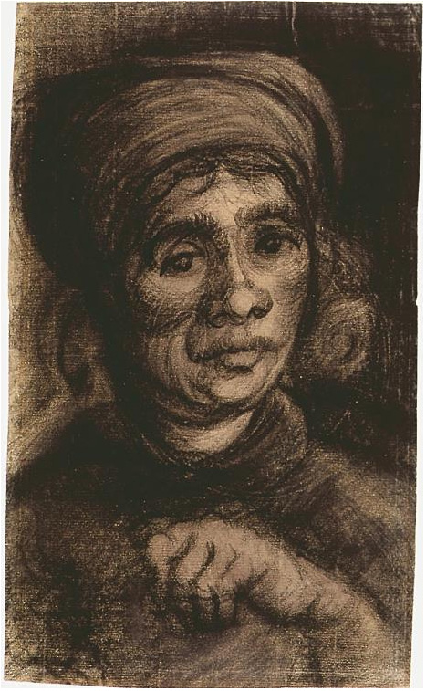 Vincent van Gogh Head of a Woman Drawing Vincent van Gogh's Head of a Woman Drawing