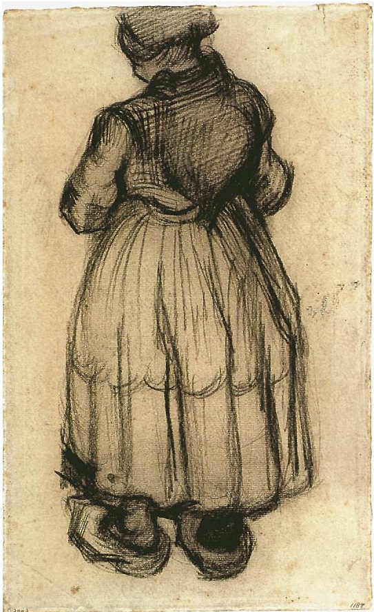 Vincent van Gogh Mujer con un chal Drawing Vincent van Gogh's Mujer con un chal Drawing