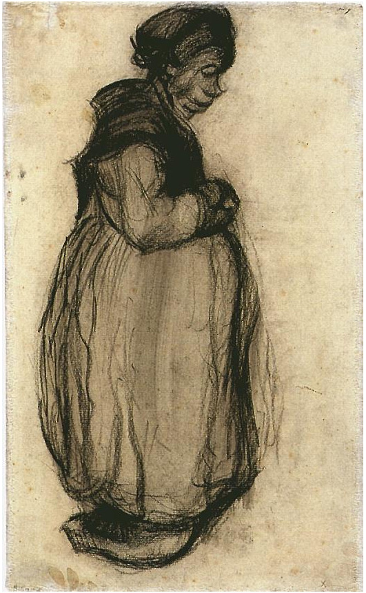 Vincent van Gogh Woman with a Shawl Drawing Vincent van Gogh's Woman with a Shawl Drawing