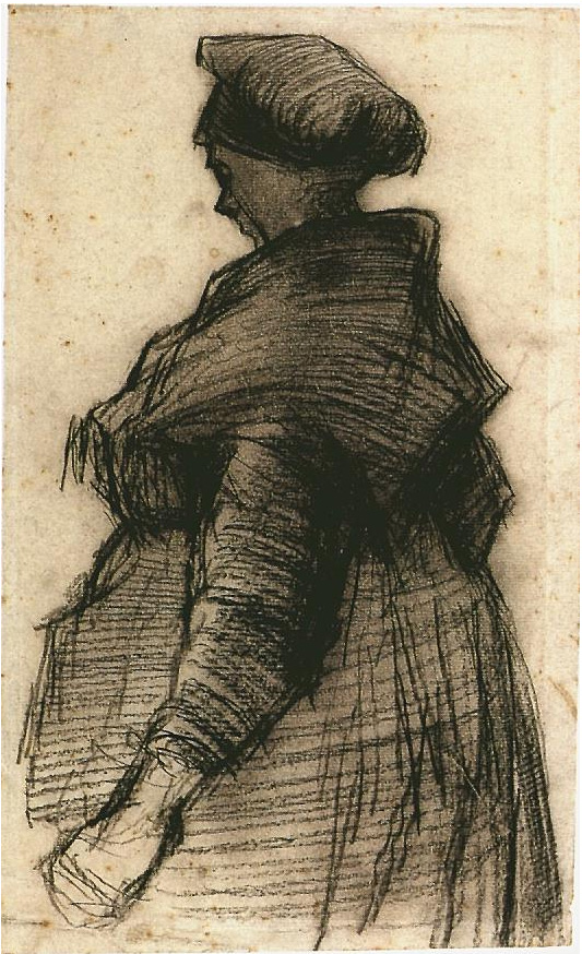 Vincent van Gogh Mujer con un chal Drawing Vincent van Gogh's Mujer con un chal Drawing