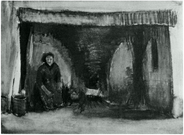 Vincent van Gogh Mujer junto a la chimenea Watercolor Vincent van Gogh's Mujer junto a la chimenea Watercolor