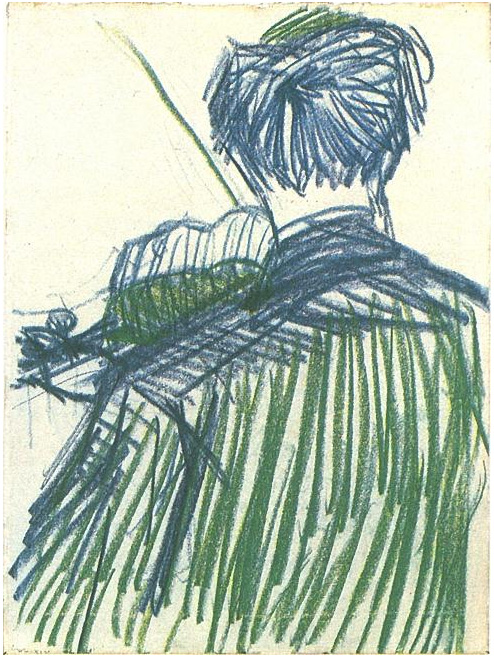Vincent van Gogh Violinista visto desde atrás Drawing Vincent van Gogh's Violinista visto desde atrás Drawing