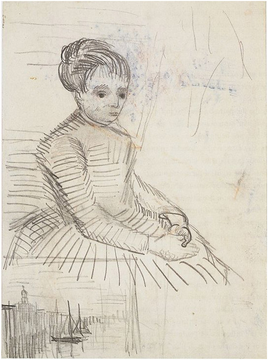 Vincent van Gogh Estudio para 'Mujer sentada junto a una cuna' Drawing Vincent van Gogh's Estudio para 'Mujer sentada junto a una cuna' Drawing