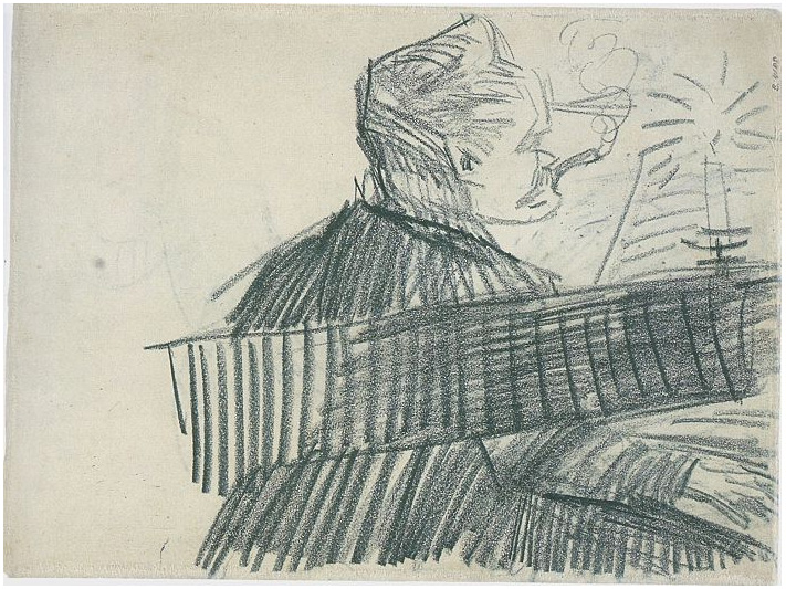 Vincent van Gogh Pianista Drawing Vincent van Gogh's Pianista Drawing