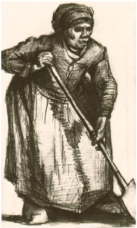 Vincent van Gogh Mujer campesina con espada Drawing Vincent van Gogh's Mujer campesina con espada Drawing