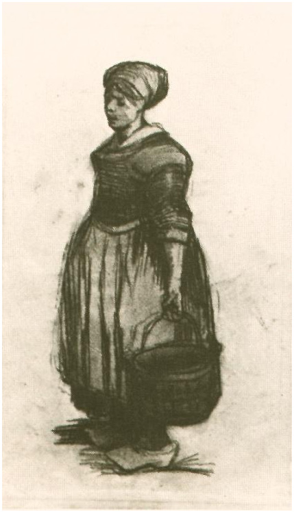 Peasant Woman with a Bucket by Vincent Van Gogh - 1351