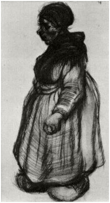 Vincent van Gogh Mujer campesina Drawing Vincent van Gogh's Mujer campesina Drawing