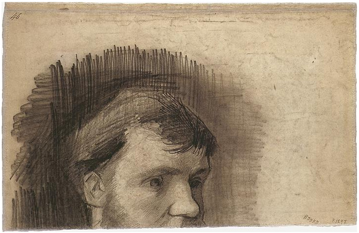Vincent van Gogh Parte de un retrato de Anthon van Rappard Drawing Vincent van Gogh's Parte de un retrato de Anthon van Rappard Drawing