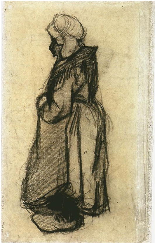 Vincent van Gogh Mujer con un chal Drawing Vincent van Gogh's Mujer con un chal Drawing