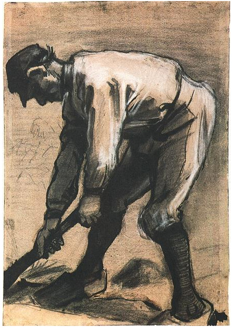 Vincent van Gogh Hombre rompiendo el suelo Drawing Vincent van Gogh's Hombre rompiendo el suelo Drawing