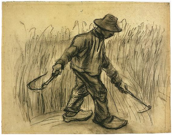 Vincent van Gogh Reaper Drawing Vincent van Gogh's Reaper Drawing