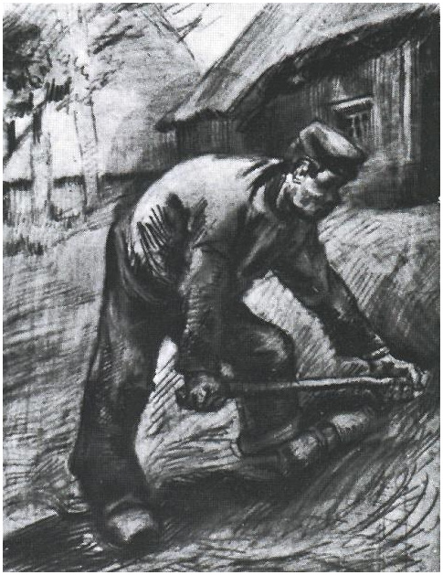 Vincent van Gogh Campesino, Cortando Drawing Vincent van Gogh's Campesino, Cortando Drawing