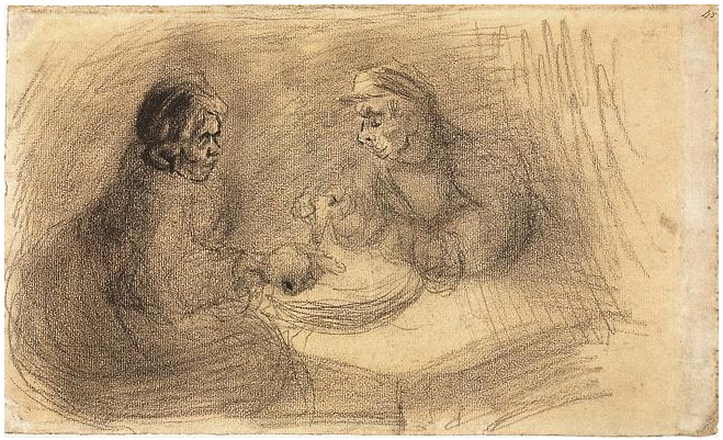 Vincent van Gogh Hombre y mujer compartiendo una comida Drawing Vincent van Gogh's Hombre y mujer compartiendo una comida Drawing