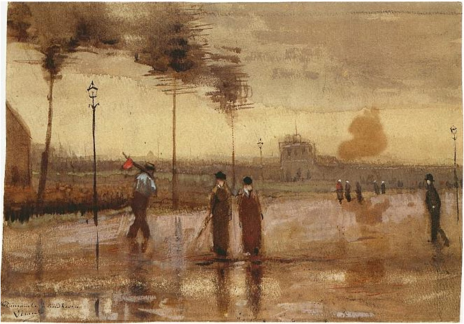Vincent van Gogh Un domingo en Eindhoven Watercolor Vincent van Gogh's Un domingo en Eindhoven Watercolor