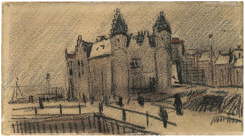 Vincent van Gogh Vista de Het Steen Drawing Vincent van Gogh's Vista de Het Steen Drawing