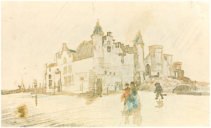 Vincent van Gogh Vista de Het Steen Drawing Vincent van Gogh's Vista de Het Steen Drawing