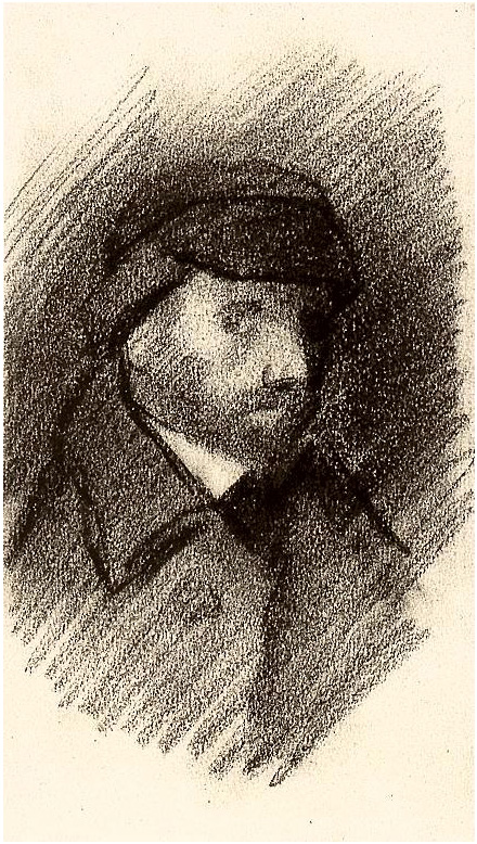 Vincent van Gogh Autorretrato con gorra Drawing Vincent van Gogh's Autorretrato con gorra Drawing