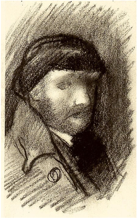 Vincent van Gogh Autorretrato con gorra Drawing Vincent van Gogh's Autorretrato con gorra Drawing