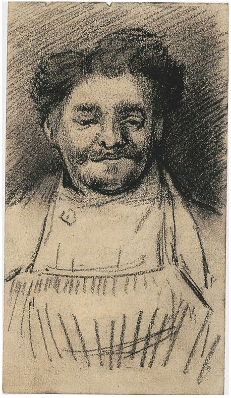 Vincent van Gogh Cabeza de un hombre Drawing Vincent van Gogh's Cabeza de un hombre Drawing