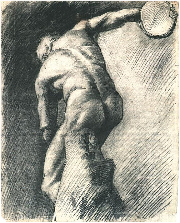 Vincent van Gogh El lanzador del disco Drawing Vincent van Gogh's El lanzador del disco Drawing