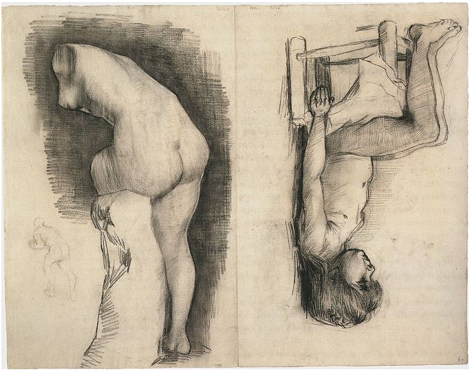 Vincent van Gogh Chica sentada y Venus Drawing Vincent van Gogh's Chica sentada y Venus Drawing