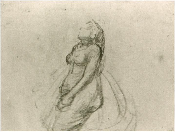 Vincent van Gogh Woman, Half-Length Drawing Vincent van Gogh's Woman, Half-Length Drawing