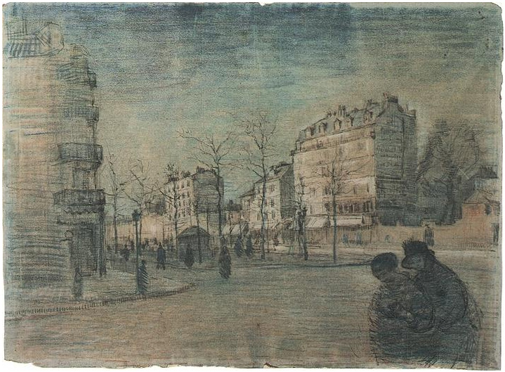 Vincent van Gogh El bulevar de Clichy Drawing Vincent van Gogh's El bulevar de Clichy Drawing