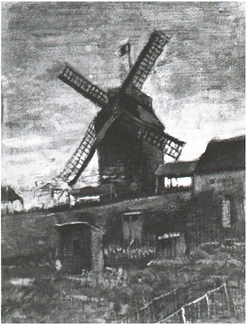 Vincent van Gogh El molino de Blute-Fin Watercolor Vincent van Gogh's El molino de Blute-Fin Watercolor