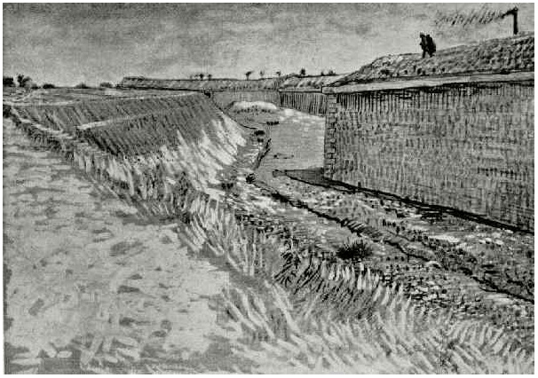 Vincent van Gogh Ramparts of Paris, The Watercolor Vincent van Gogh's Ramparts of Paris, The Watercolor