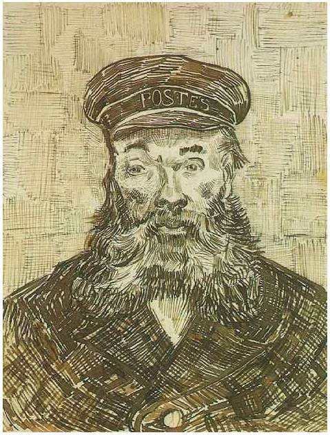 Vincent van Gogh Retrato del cartero Joseph Roulin Drawing Vincent van Gogh's Retrato del cartero Joseph Roulin Drawing