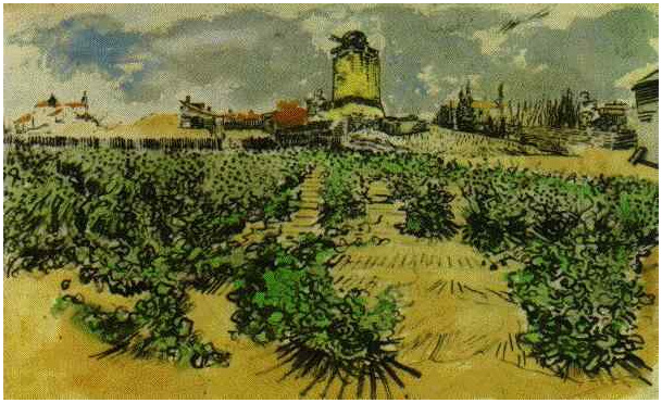 Vincent van Gogh El molino de Alphonse Daudet en Fontevielle Watercolor Vincent van Gogh's El molino de Alphonse Daudet en Fontevielle Watercolor