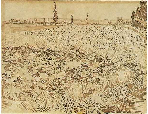 Vincent van Gogh Campo de trigo Drawing Vincent van Gogh's Campo de trigo Drawing