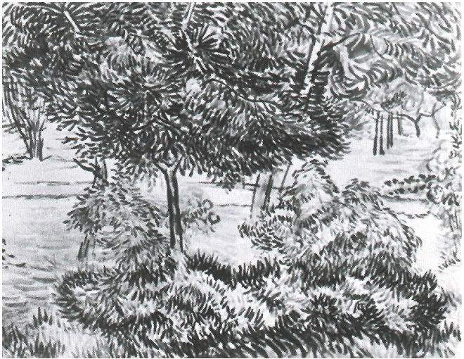 Vincent van Gogh Árboles y arbustos Watercolor Vincent van Gogh's Árboles y arbustos Watercolor