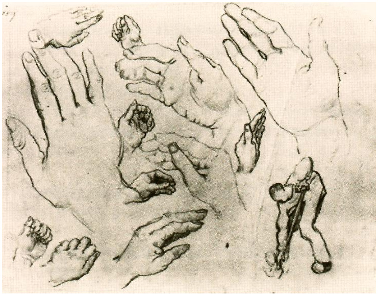 Vincent van Gogh Manos Drawing Vincent van Gogh's Manos Drawing