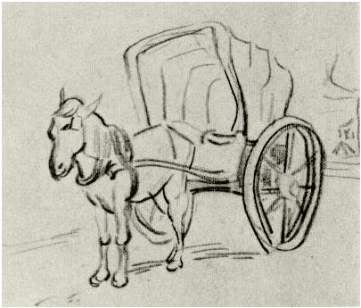 Vincent van Gogh Carruaje Drawing Vincent van Gogh's Carruaje Drawing