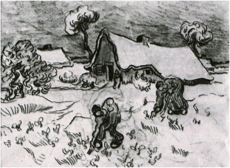 Vincent van Gogh Bosquejo de excavadores y otras figuras Drawing Vincent van Gogh's Bosquejo de excavadores y otras figuras Drawing