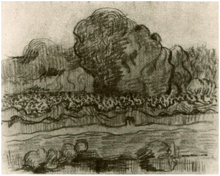 Vincent van Gogh Paisaje con el Oise Drawing Vincent van Gogh's Paisaje con el Oise Drawing