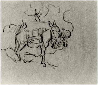 Vincent van Gogh Bosquejo de un burro Drawing Vincent van Gogh's Bosquejo de un burro Drawing