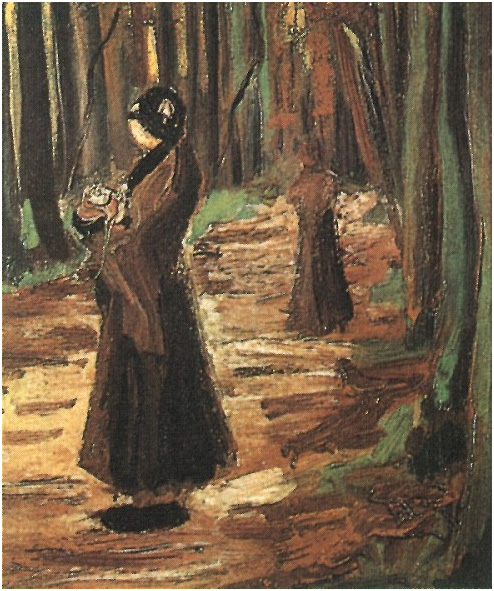 Vincent van Gogh Dos mujeres en el bosque Painting Vincent van Gogh's Dos mujeres en el bosque Painting