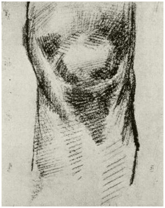Vincent van Gogh Sketch of a Knee Drawing Vincent van Gogh's Sketch of a Knee Drawing