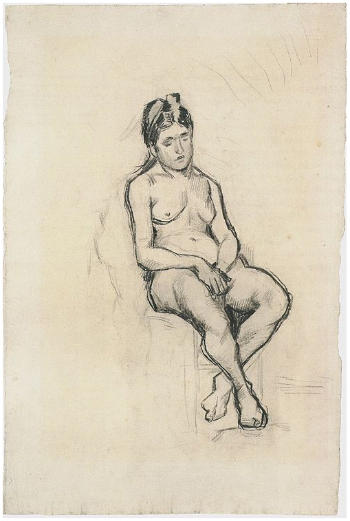 Vincent van Gogh Mujer sentada desnuda Drawing Vincent van Gogh's Mujer sentada desnuda Drawing