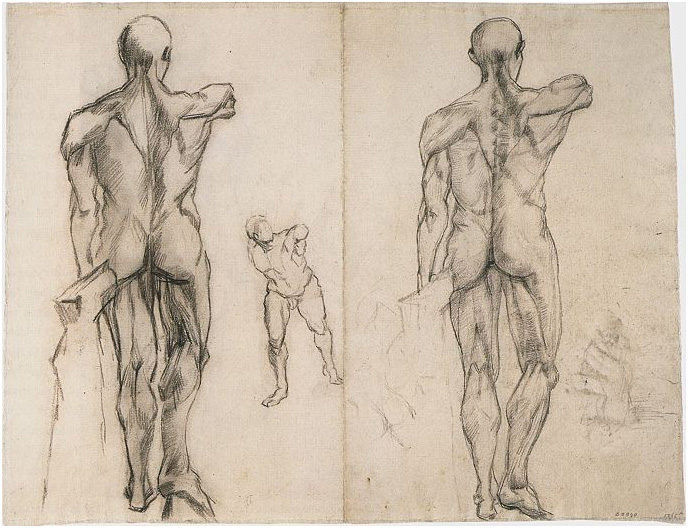 Vincent van Gogh L'Ecorche y gladiador Borghese Drawing Vincent van Gogh's L'Ecorche y gladiador Borghese Drawing